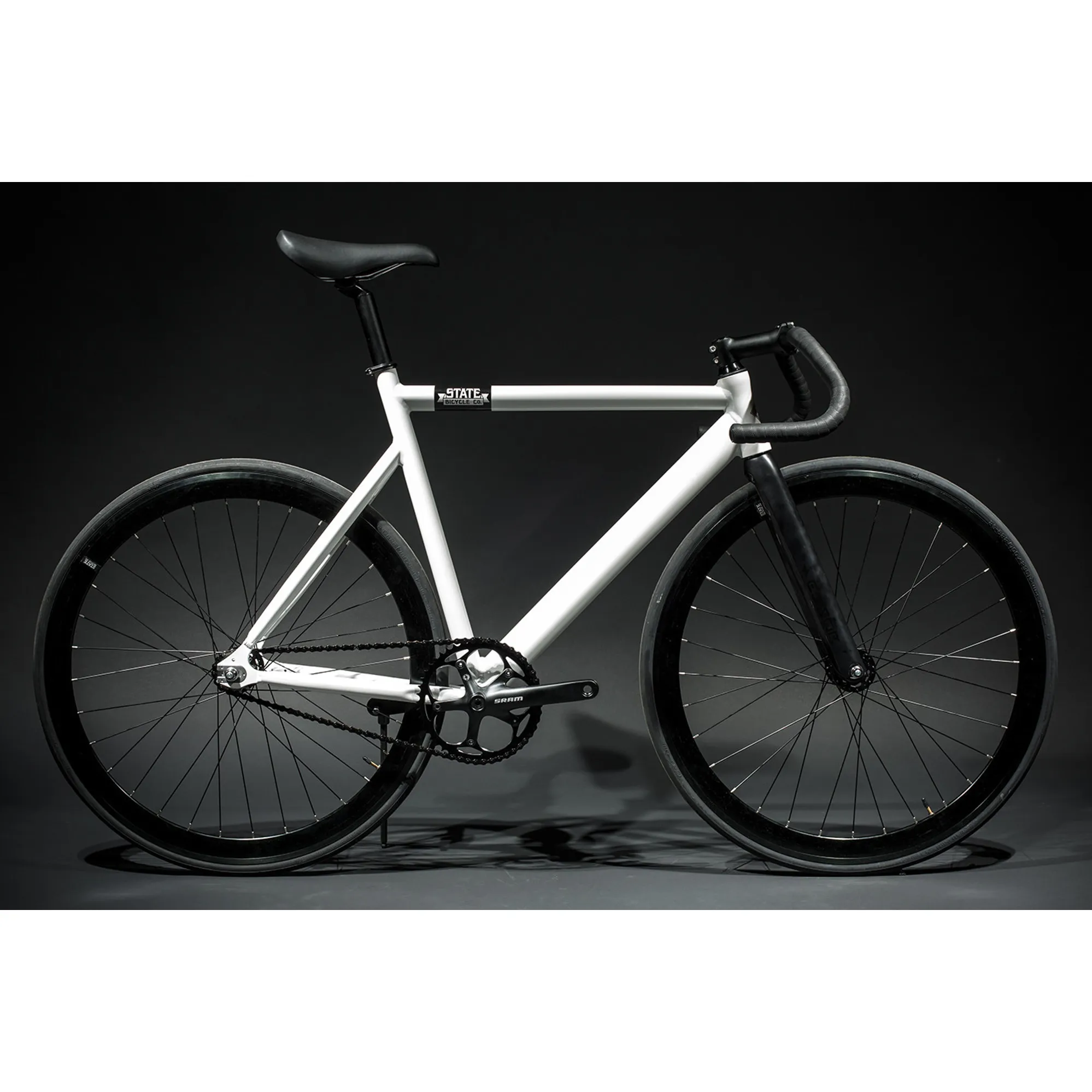 State Bicycles Black Label 6061 White Fixed Singlespeed Bike