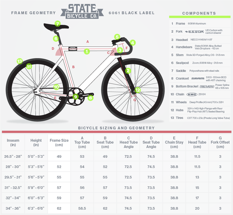 State Bicycles Black Label 6061 Zombie Green Fixed/ Singlespeed Bike-11