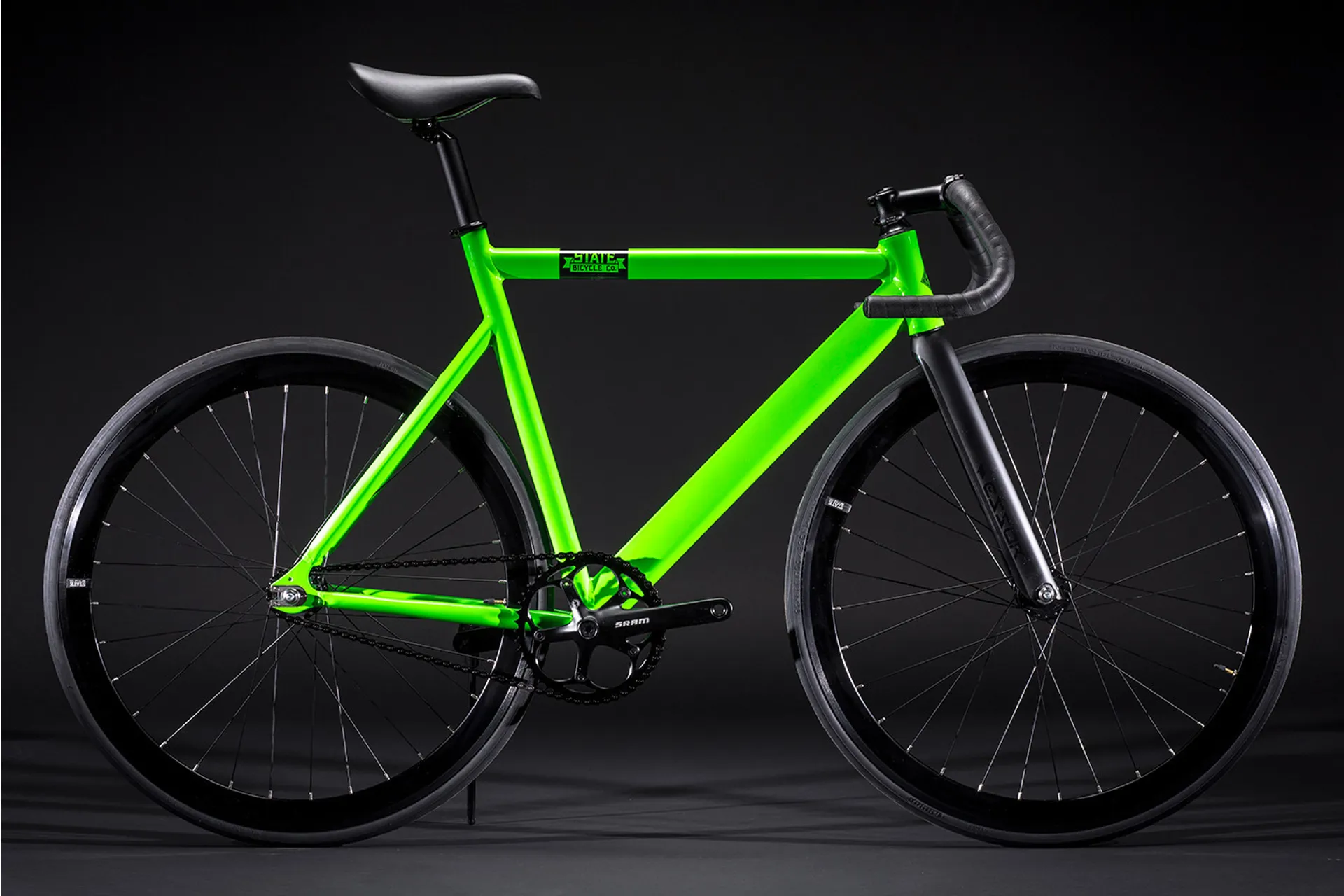State Bicycles Black Label 6061 Green Fixed Singlespeed Bike