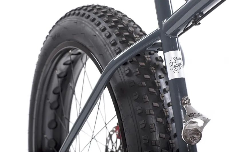 State Bicycles Megalith Asphalt/ White Single Speed Fat Bike