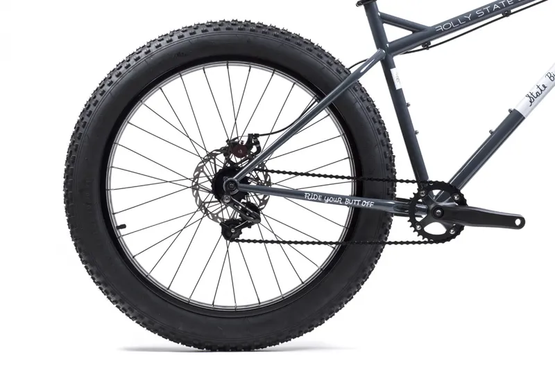 State Bicycles Megalith Asphalt/ White Single Speed Fat Bike