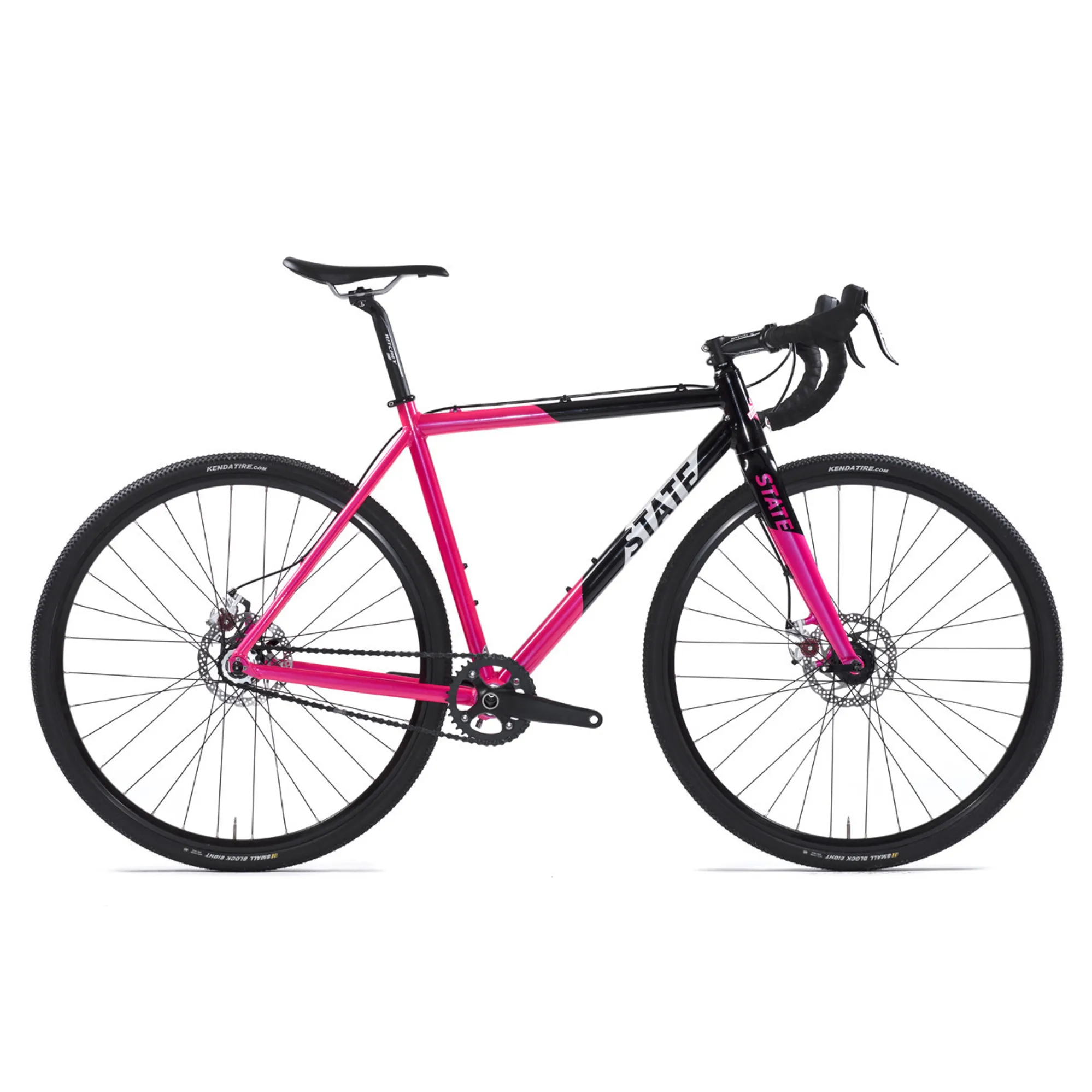State Bicycles Thunderbird Black Pink Single Speed Cyclocross Bi