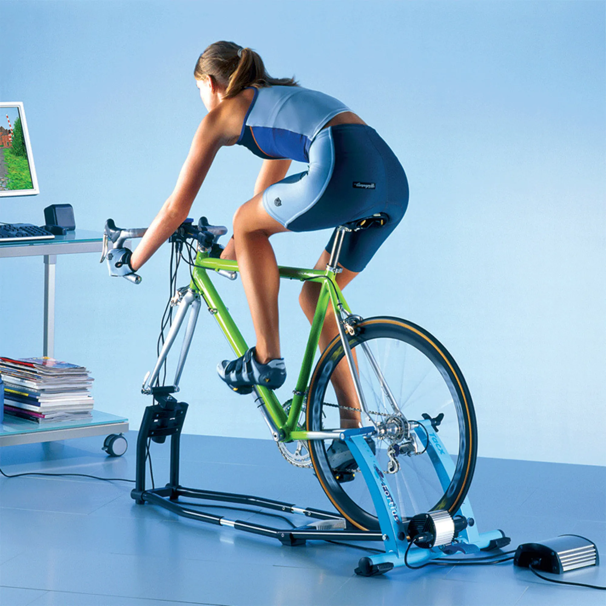Cycling Trainer Tacx Virtual Reality Tacx Fortius I-Magic VR Trainer W/ Video Reality And VR Software