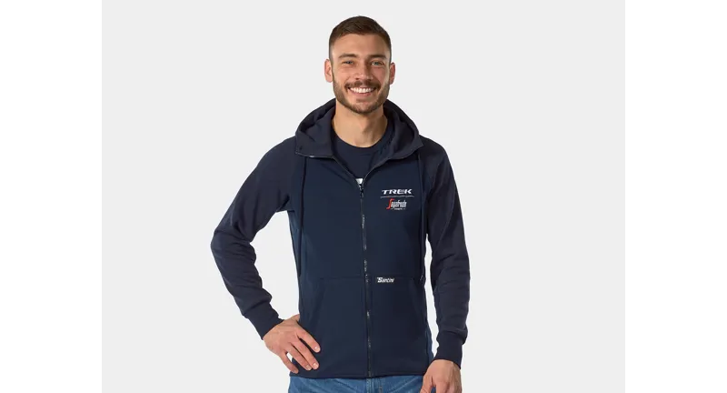 Santini Trek-Segafredo Team Lifestyle Hoodie in Blue