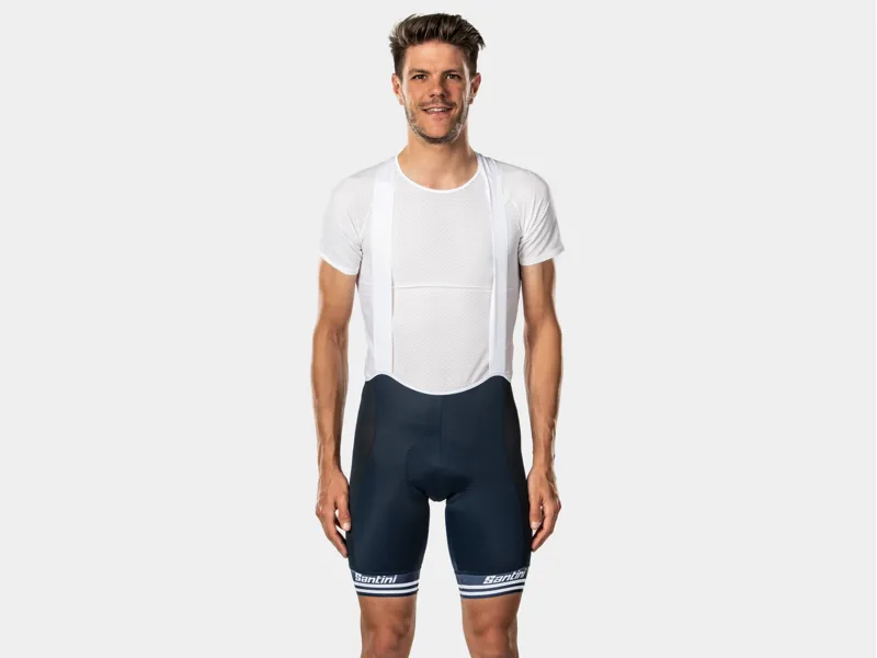 Santini Trek-Segafredo Team Mens Bibshorts in Blue