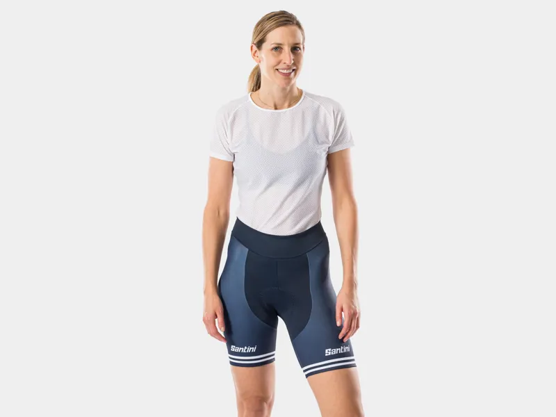 Santini Trek-Segafredo Team Replica Womens Short in Blue