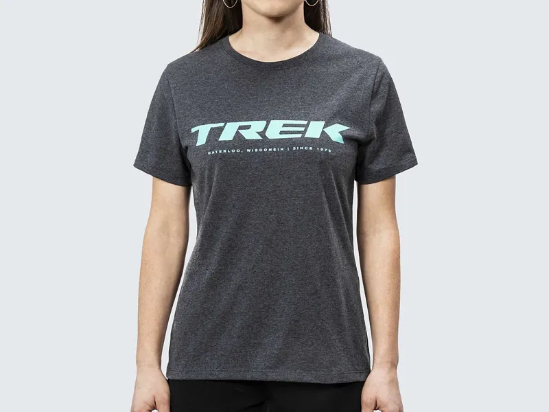 Trek Logo Womens T-shirt Solid Charcoal