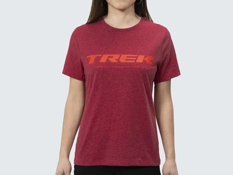 Trek Logo Womens T-Shirt Red