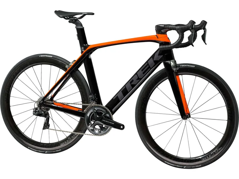 Trek Madone 9.9 C H2 2018 Radioactive Orange Trek Black Road Bike