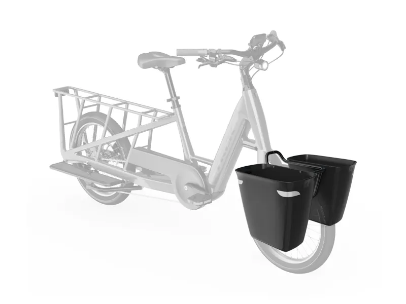 Basket Trek Fetch+ 2 Front Pannier And Rack Kit Bl BLACK 