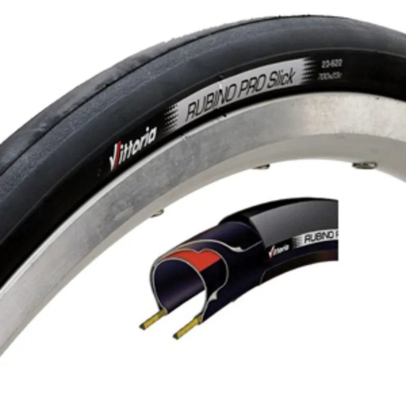 Vittoria Rubino Slick 23-622 / 700x23c rigid blk/anth/blk 305g